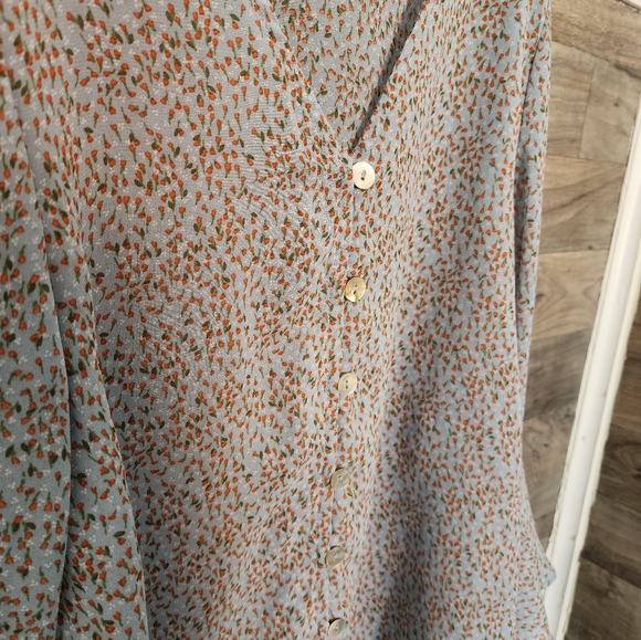 Newbury Custom Blouse -Size M Blue - Picture 2 of 4